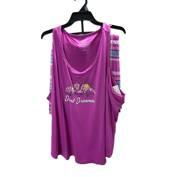Joyspun Shorty Pajama Set Size 3X Women's Orchid Delight Pink Desert Dreamer - Picture 1 of 5